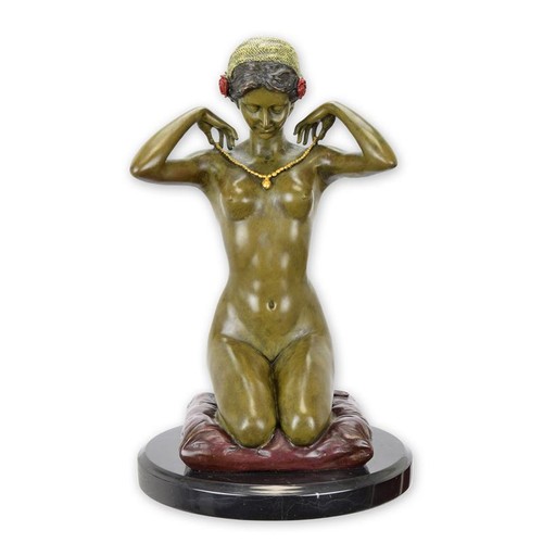 Bronzefigur frau mit - frau,