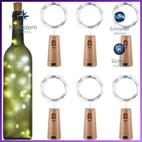 Flaschenlichterkette korken - flaschenlichterkette, 6