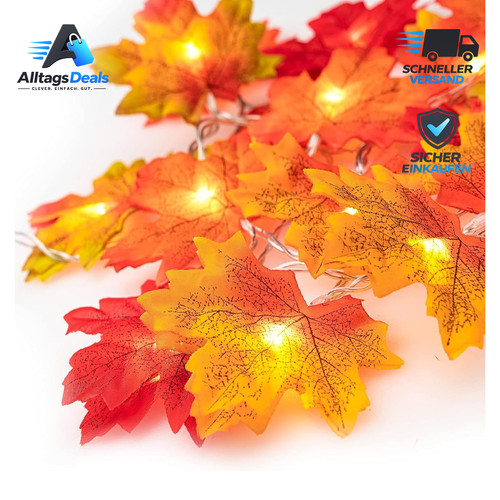 Herbstdekoration lichterkette - herbstdekoration,