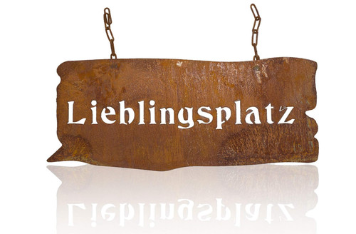 Metall tafel lieblingsplatz - metall,