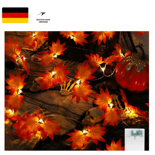 Herbstdekoration lichterkette - herbstdekoration,