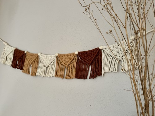Makramee wimpelkette herbst - wimpelkette,