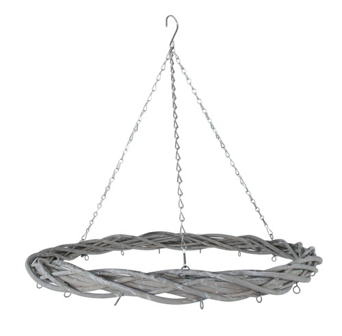 Deko rattan hängekranz mit - deko,