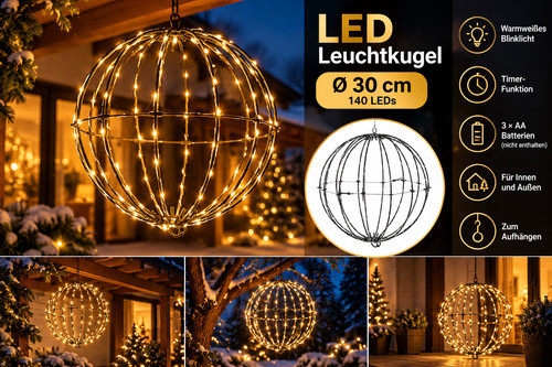 Led kugel bis - 50cm, Ø