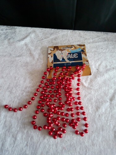 Deko-Kette/rot/neu/Metallic/2m
