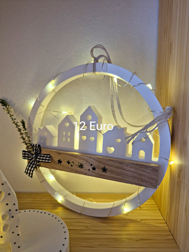 Dekoring rund aus - holz, in