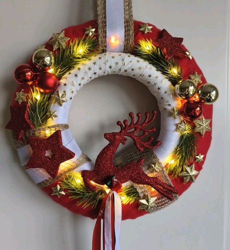Weihnachtskranz rot türkranz - weihnachtskranz,