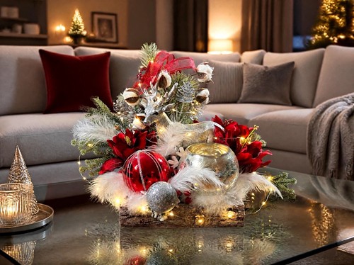 Weihnachtliche tischdekoration - weihnachtliche,