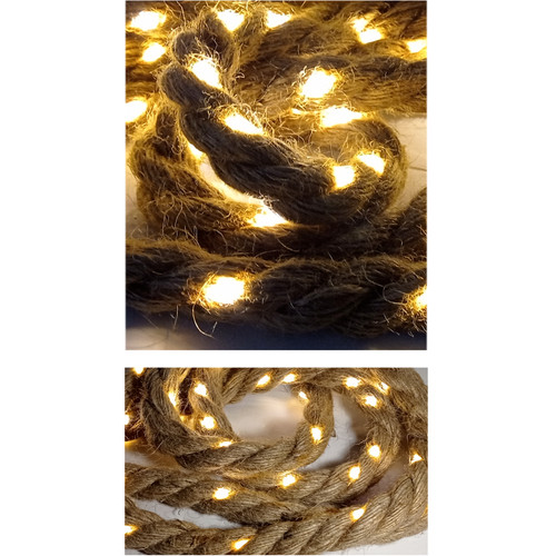 Lichterkette jute seil led - seil, 2m