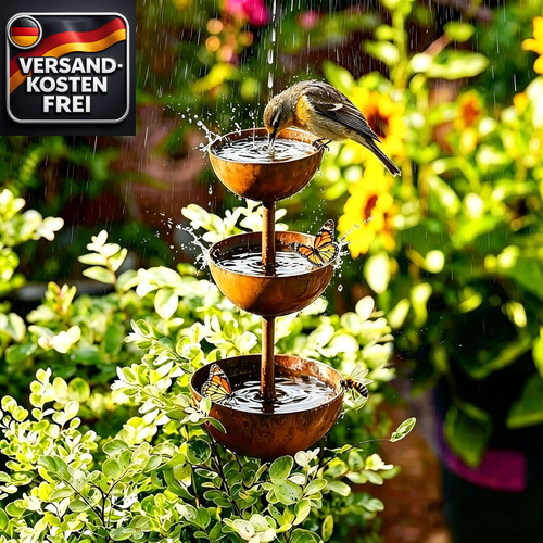 Vogeltränke gartendeko rostig - gartendeko,