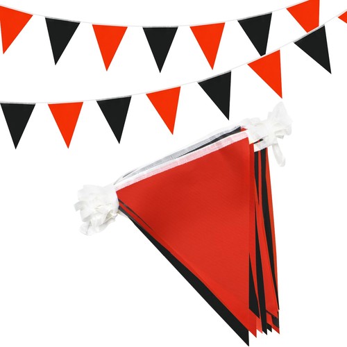 Wimpelkette schwarz rot 20m - rot,