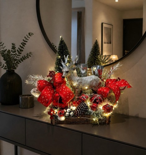 Weihnachtliche tischdekoration - weihnachtliche,
