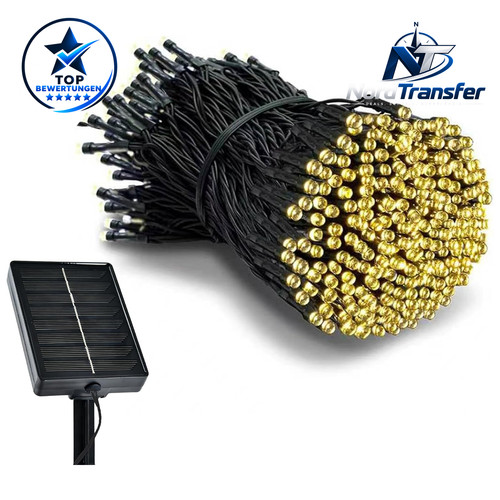 Solar lichterkette 10m 100led - lichterkette,