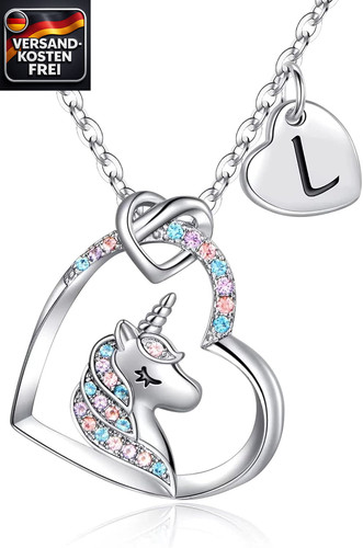 Kinderhalskette mit einhorn - mit,